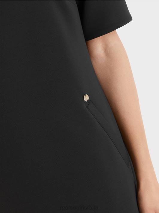 хаљина са наглашеним раменом Marc Cain D68842 црн одећу