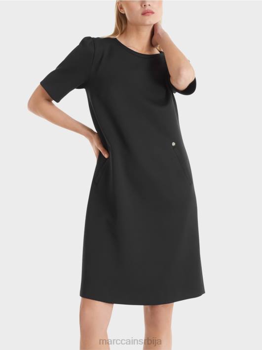 хаљина са наглашеним раменом Marc Cain D68842 црн одећу