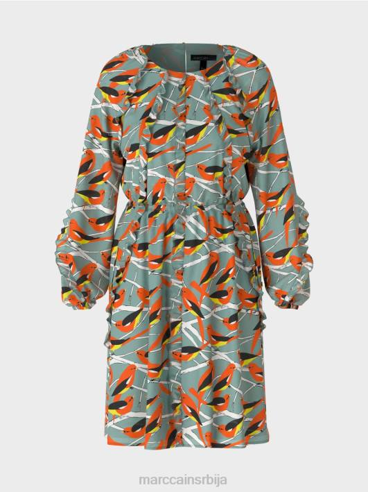 хаљина за дизајн птица Marc Cain D68844 тамно небо плаво одећу