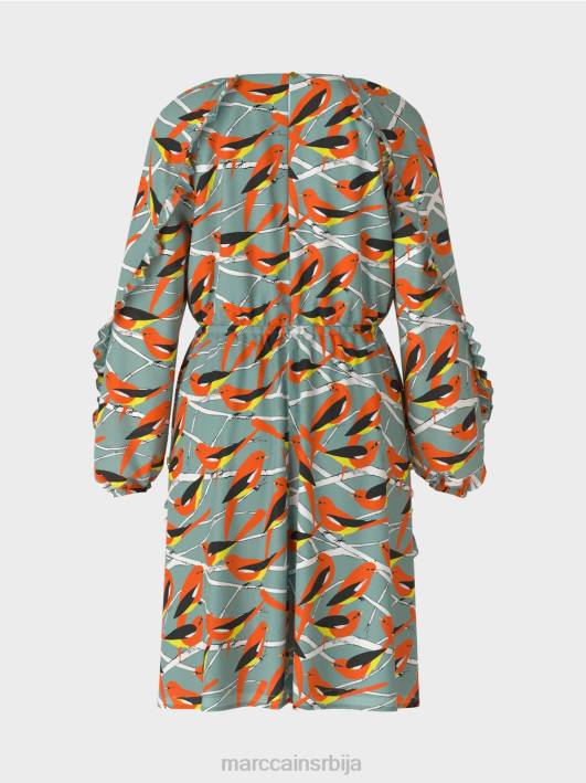 хаљина за дизајн птица Marc Cain D68844 тамно небо плаво одећу