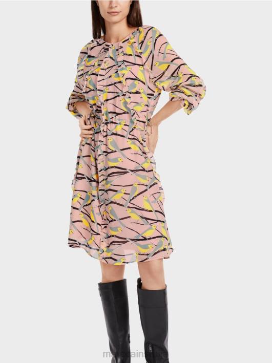 хаљина за дизајн птица Marc Cain D68845 меки пудер розе одећу