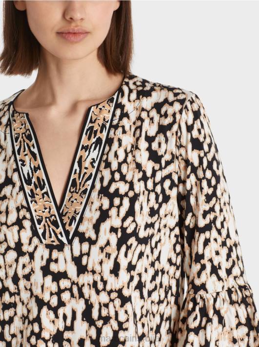 леопард хаљина у дресу Marc Cain D68847 црн одећу