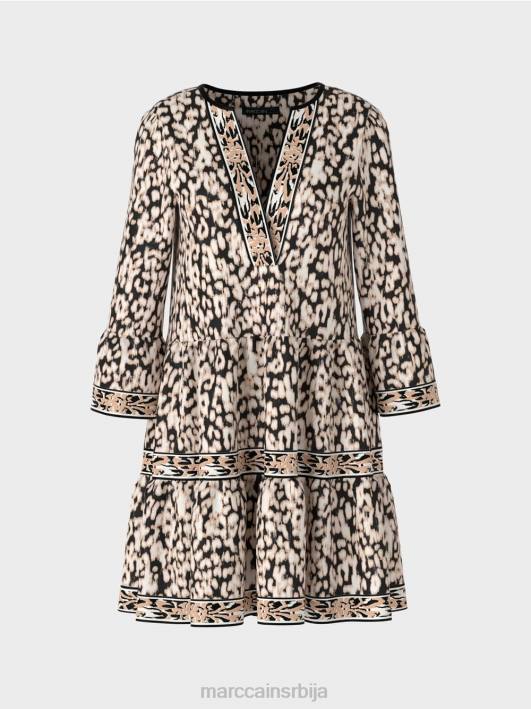 леопард хаљина у дресу Marc Cain D68847 црн одећу