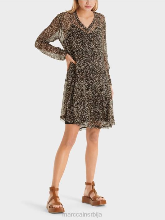 лагана хаљина од вискозног крепа Marc Cain D68848 крема у праху одећу