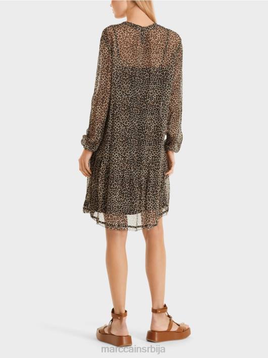 лагана хаљина од вискозног крепа Marc Cain D68848 крема у праху одећу