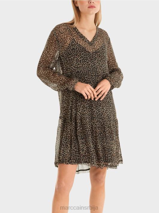 лагана хаљина од вискозног крепа Marc Cain D68848 крема у праху одећу