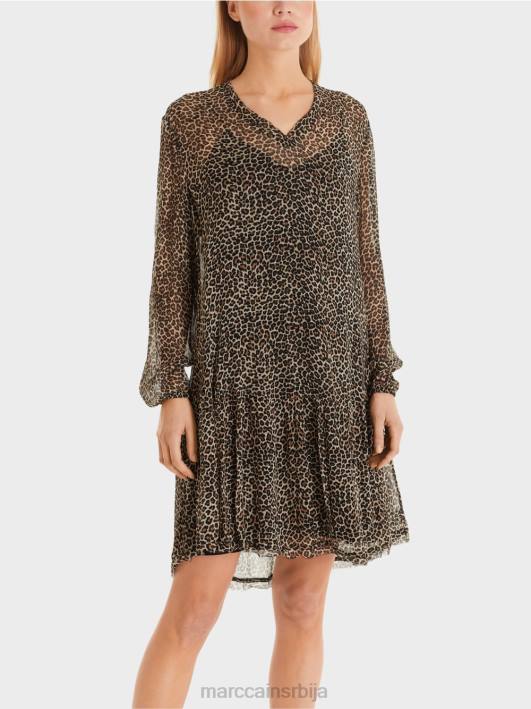 лагана хаљина од вискозног крепа Marc Cain D68848 крема у праху одећу