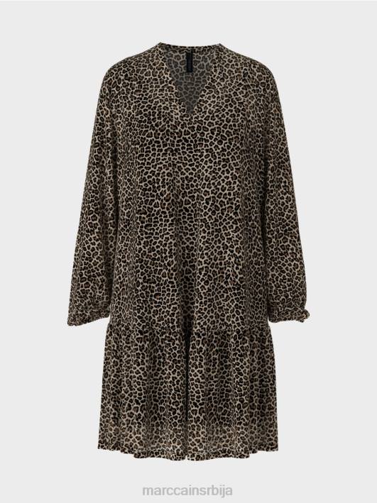 лагана хаљина од вискозног крепа Marc Cain D68848 крема у праху одећу