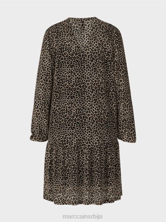 лагана хаљина од вискозног крепа Marc Cain D68848 крема у праху одећу