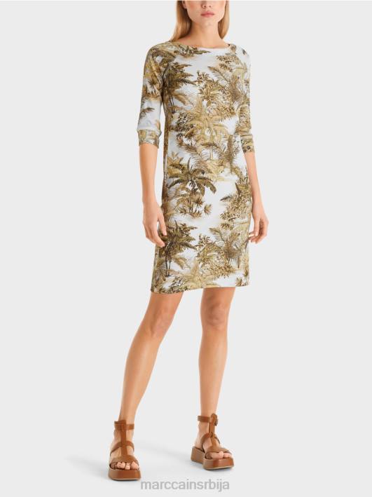 памучна растезљива хаљина Marc Cain D68850 светло пудер плаве боје одећу