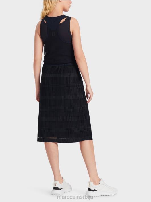 спортска хаљина са наборима Marc Cain D68855 поноћно плава одећу