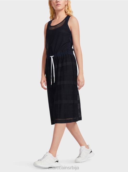 спортска хаљина са наборима Marc Cain D68855 поноћно плава одећу