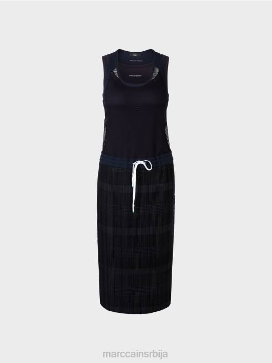 спортска хаљина са наборима Marc Cain D68855 поноћно плава одећу