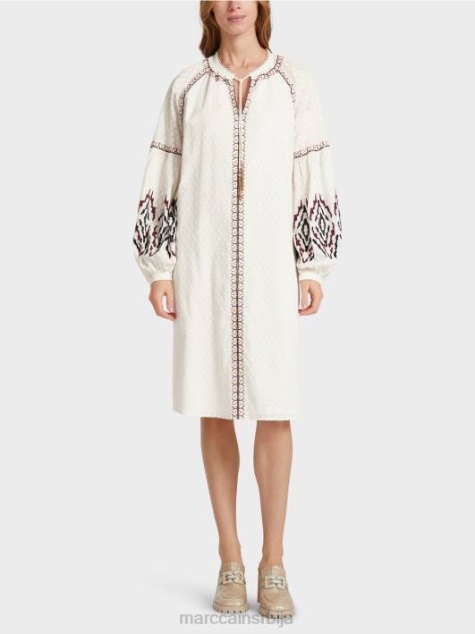 дуга везена хаљина Marc Cain D68858 прљаво бело одећу