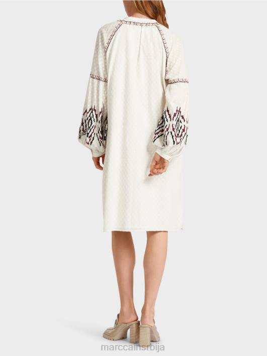 дуга везена хаљина Marc Cain D68858 прљаво бело одећу