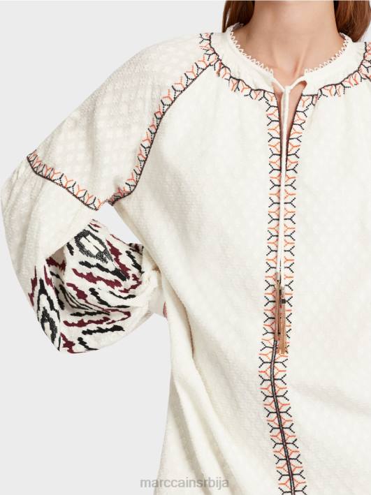 дуга везена хаљина Marc Cain D68858 прљаво бело одећу