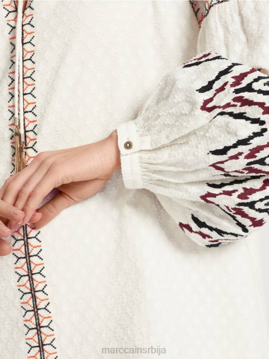 дуга везена хаљина Marc Cain D68858 прљаво бело одећу