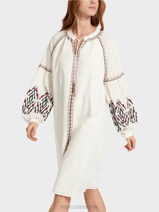 дуга везена хаљина Marc Cain D68858 прљаво бело одећу