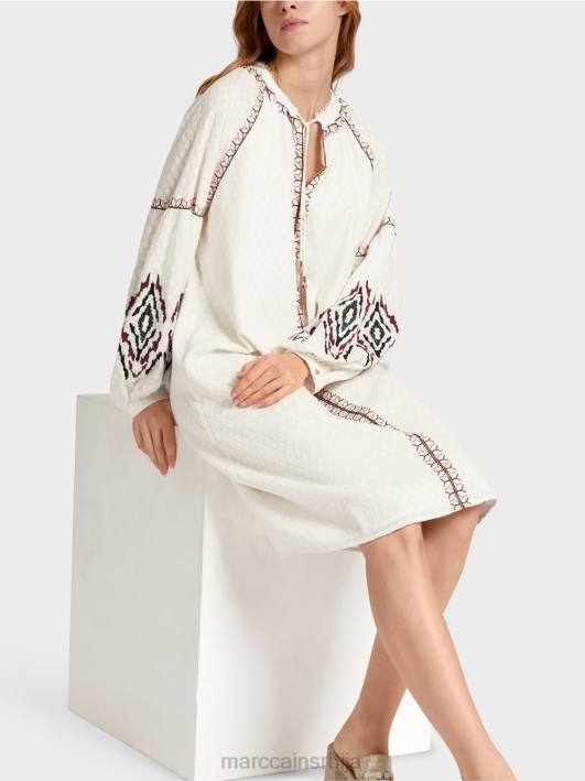 дуга везена хаљина Marc Cain D68858 прљаво бело одећу