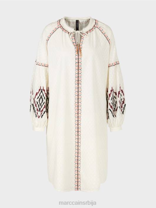 дуга везена хаљина Marc Cain D68858 прљаво бело одећу