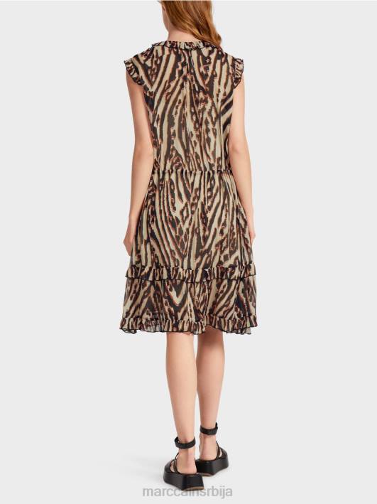 кратка хаљина од вискозног крепа Marc Cain D68859 Бордо одећу