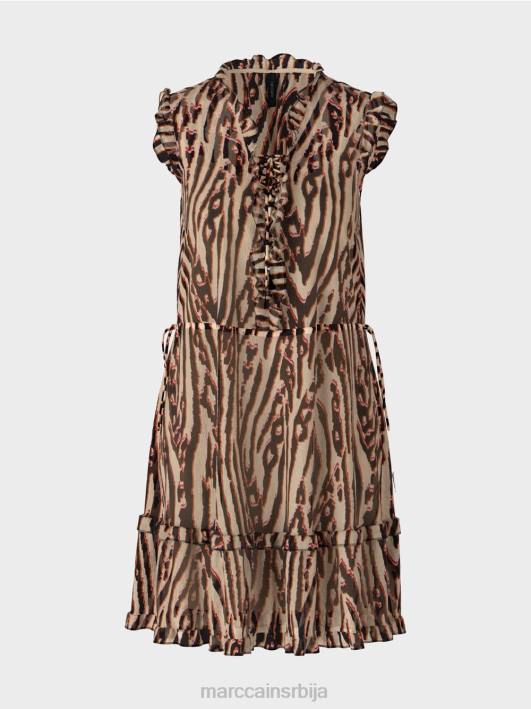 кратка хаљина од вискозног крепа Marc Cain D68859 Бордо одећу