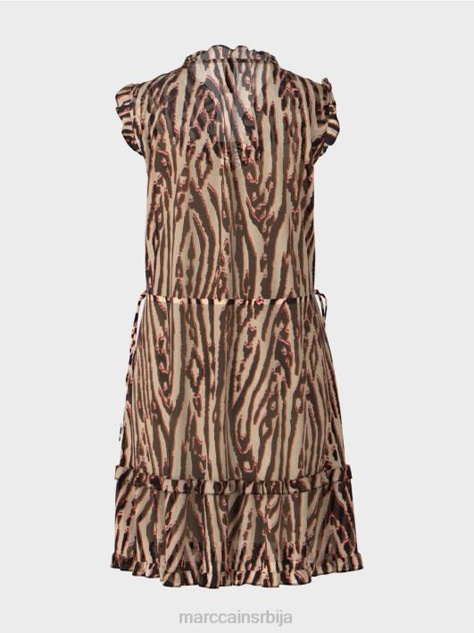 кратка хаљина од вискозног крепа Marc Cain D68859 Бордо одећу