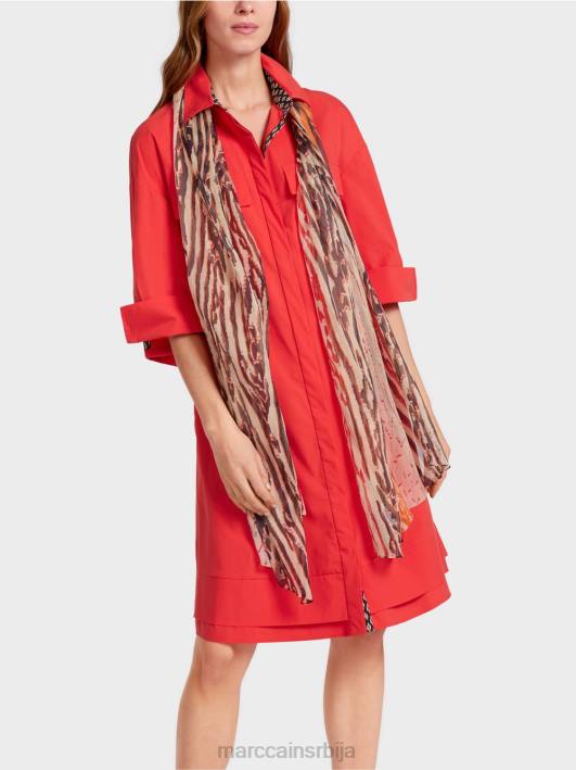 цасуал кошуља хаљина Marc Cain D68860 Бордо одећу