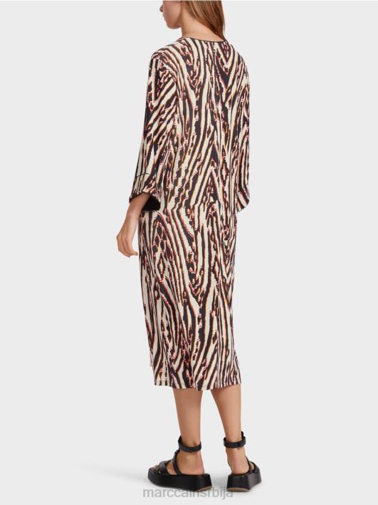 хаљина од вискозног дреса Marc Cain D68862 Бордо одећу