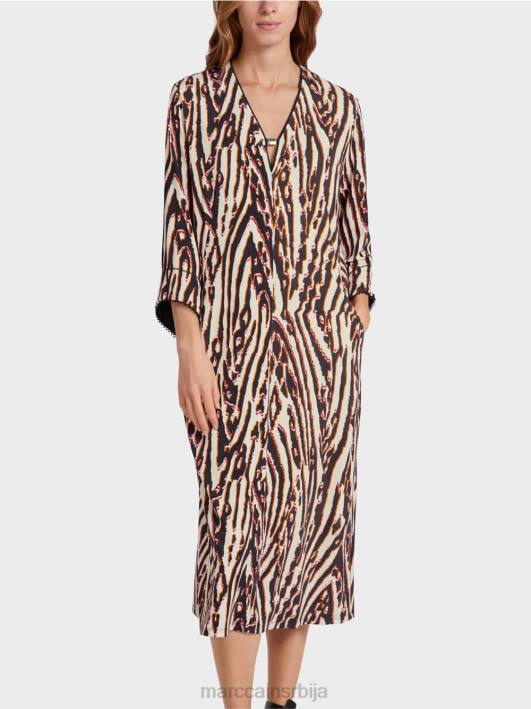 хаљина од вискозног дреса Marc Cain D68862 Бордо одећу