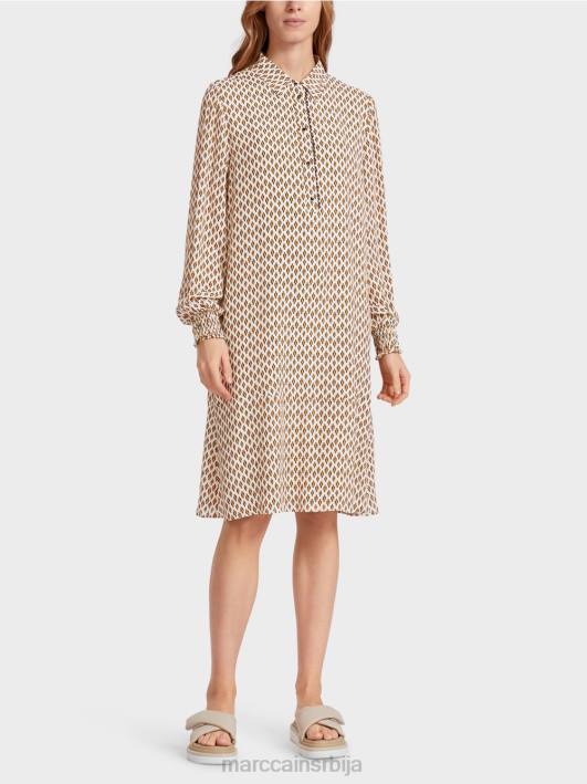 кошуља хаљина од вискозе Marc Cain D68863 цреме одећу