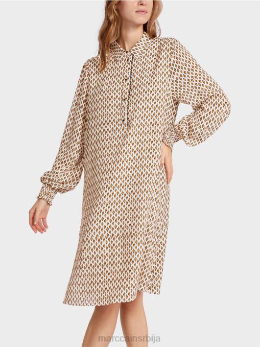 кошуља хаљина од вискозе Marc Cain D68863 цреме одећу