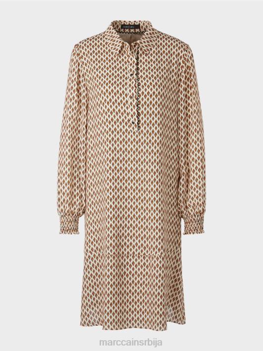 кошуља хаљина од вискозе Marc Cain D68863 цреме одећу