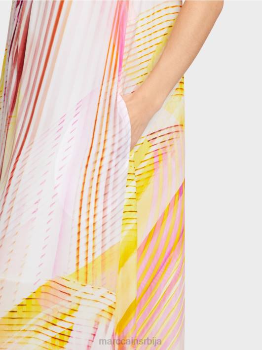 летња хаљина са бочним прорезом Marc Cain D68870 лагана лимеада одећу