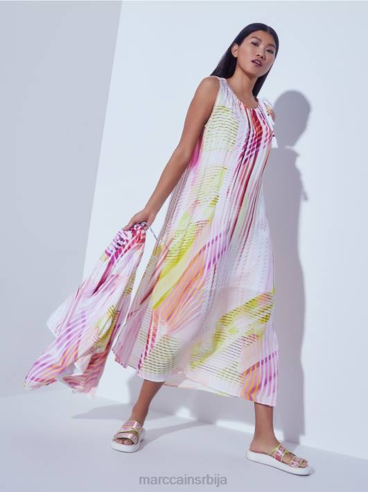 летња хаљина са бочним прорезом Marc Cain D68870 лагана лимеада одећу