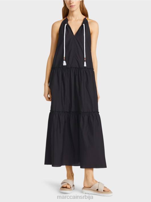 спортска хаљина са свилом Marc Cain D68871 црн одећу