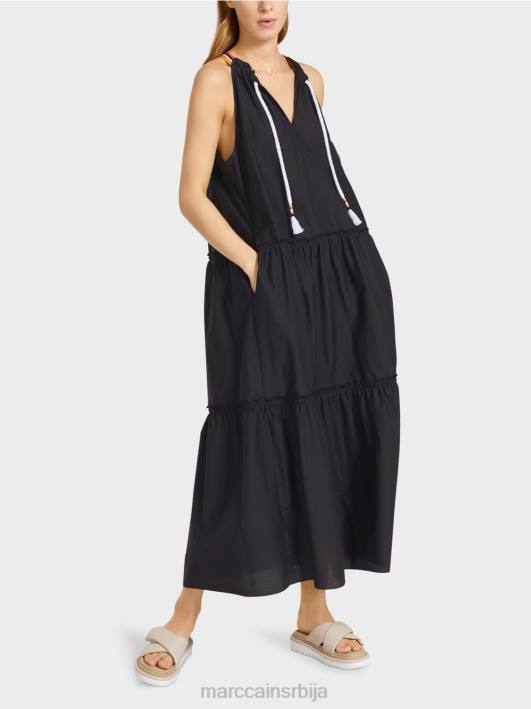 спортска хаљина са свилом Marc Cain D68871 црн одећу