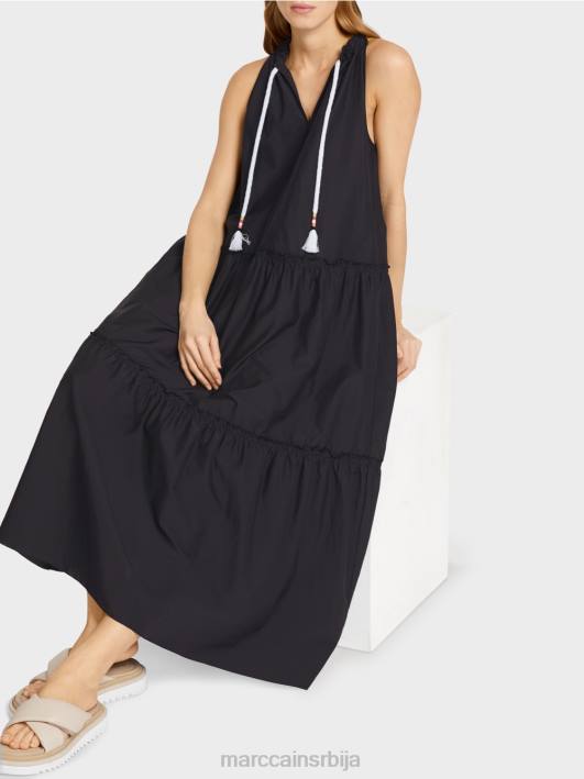 спортска хаљина са свилом Marc Cain D68871 црн одећу