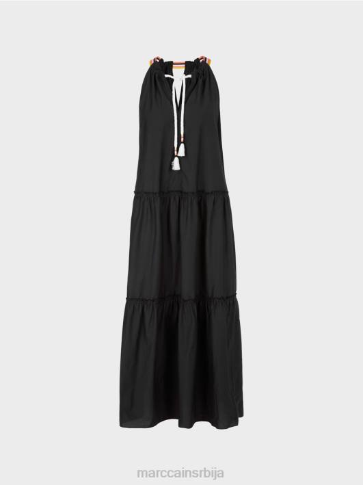 спортска хаљина са свилом Marc Cain D68871 црн одећу