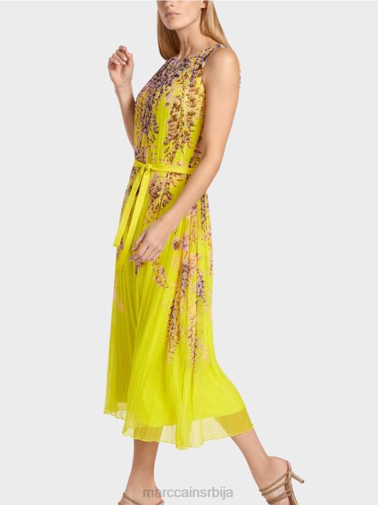 плисирана макси хаљина Marc Cain D68874 лимун зелена одећу