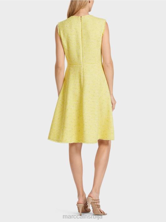 хаљина без рукава са панел сукњом Marc Cain D68876 лимун зелена одећу