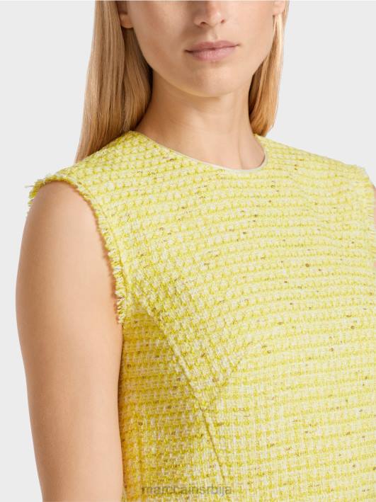 хаљина без рукава са панел сукњом Marc Cain D68876 лимун зелена одећу