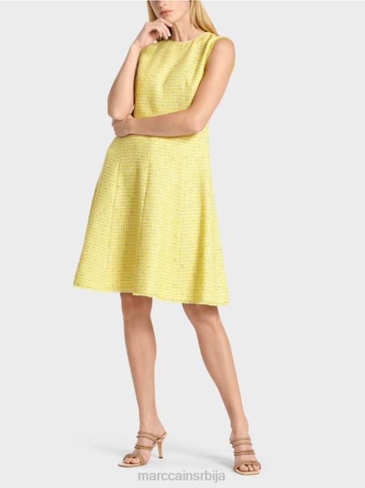 хаљина без рукава са панел сукњом Marc Cain D68876 лимун зелена одећу