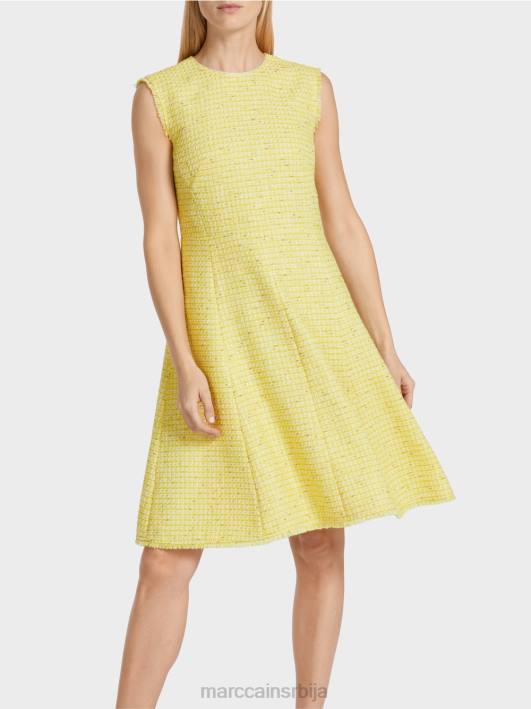 хаљина без рукава са панел сукњом Marc Cain D68876 лимун зелена одећу