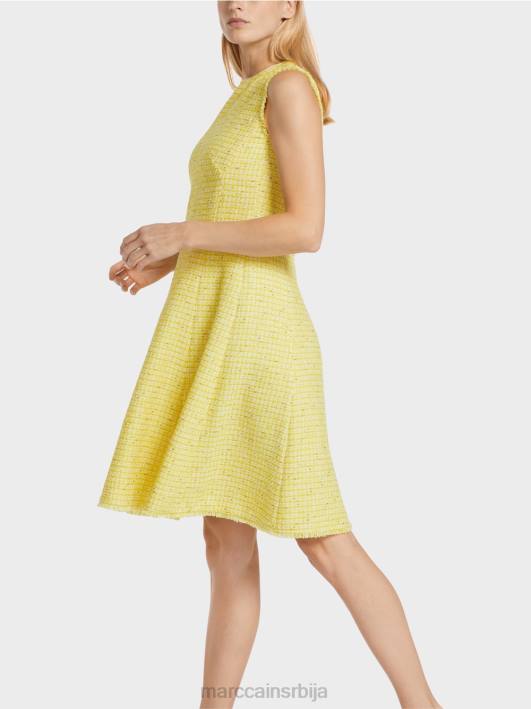 хаљина без рукава са панел сукњом Marc Cain D68876 лимун зелена одећу