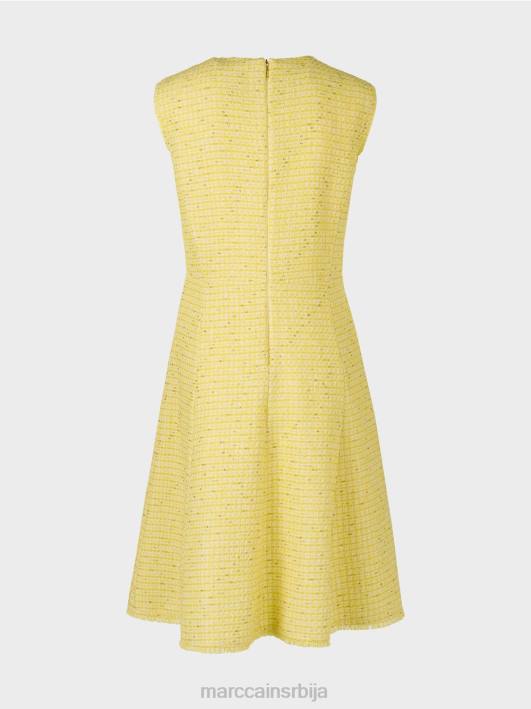 хаљина без рукава са панел сукњом Marc Cain D68876 лимун зелена одећу