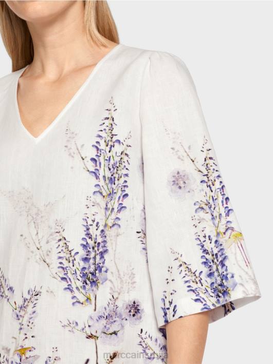 ланена хаљина а-кроја Marc Cain D68877 прљаво бело одећу