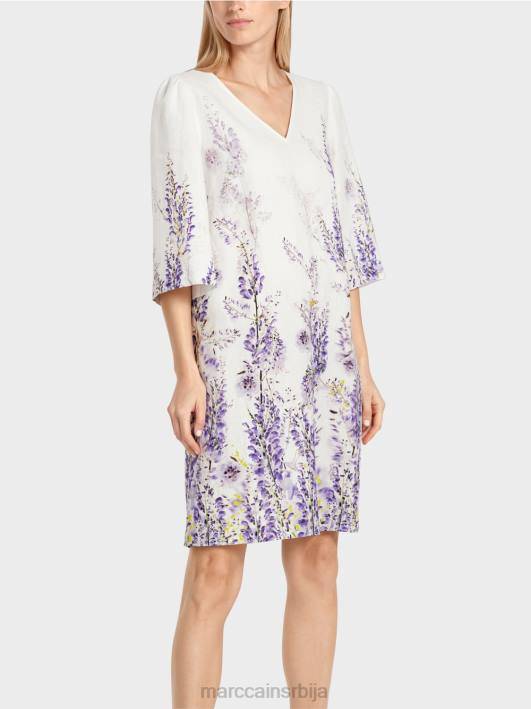 ланена хаљина а-кроја Marc Cain D68877 прљаво бело одећу