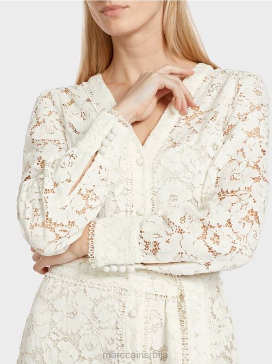 дуга хаљина од чипке Marc Cain D68878 прљаво бело одећу