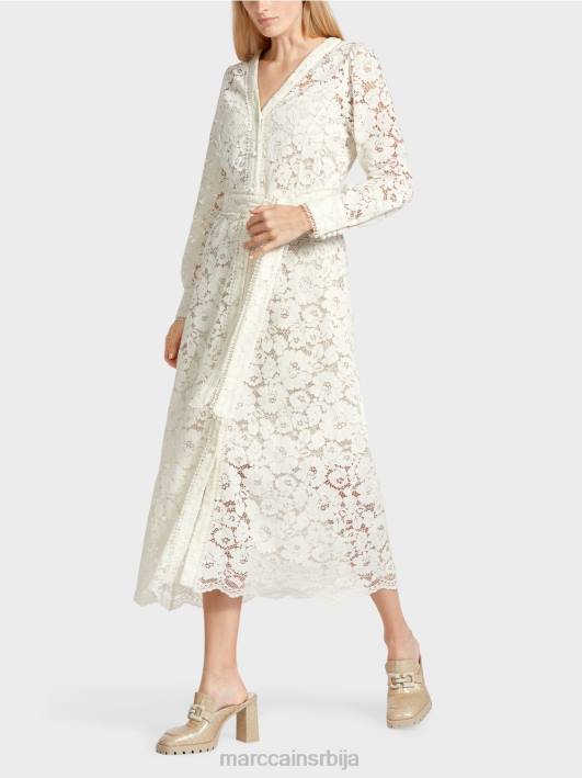 дуга хаљина од чипке Marc Cain D68878 прљаво бело одећу